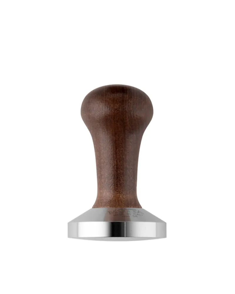 Motta Tamper 58mm - Base Convexa y Mango de Madera Marrón
